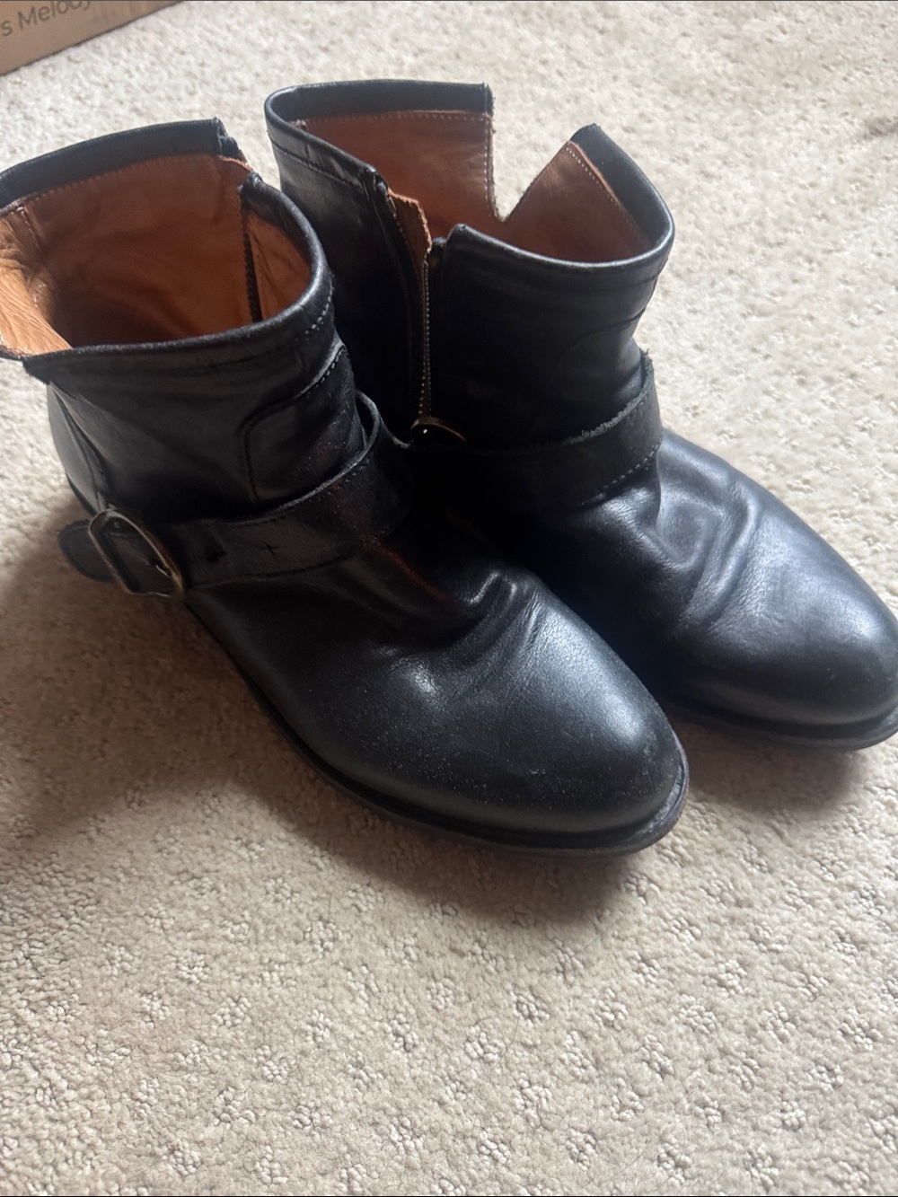 Fiorentini + Baker Black Leather Ankle Boots